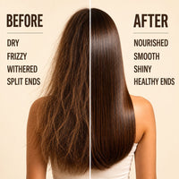 Glazy Straight before and after — frizzy to smooth straight hair