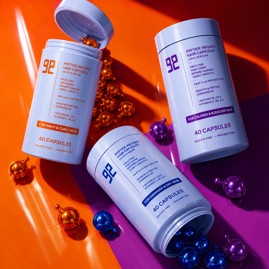 The Hair Repair Capsule Set — all three Get Glazy capsule bottles