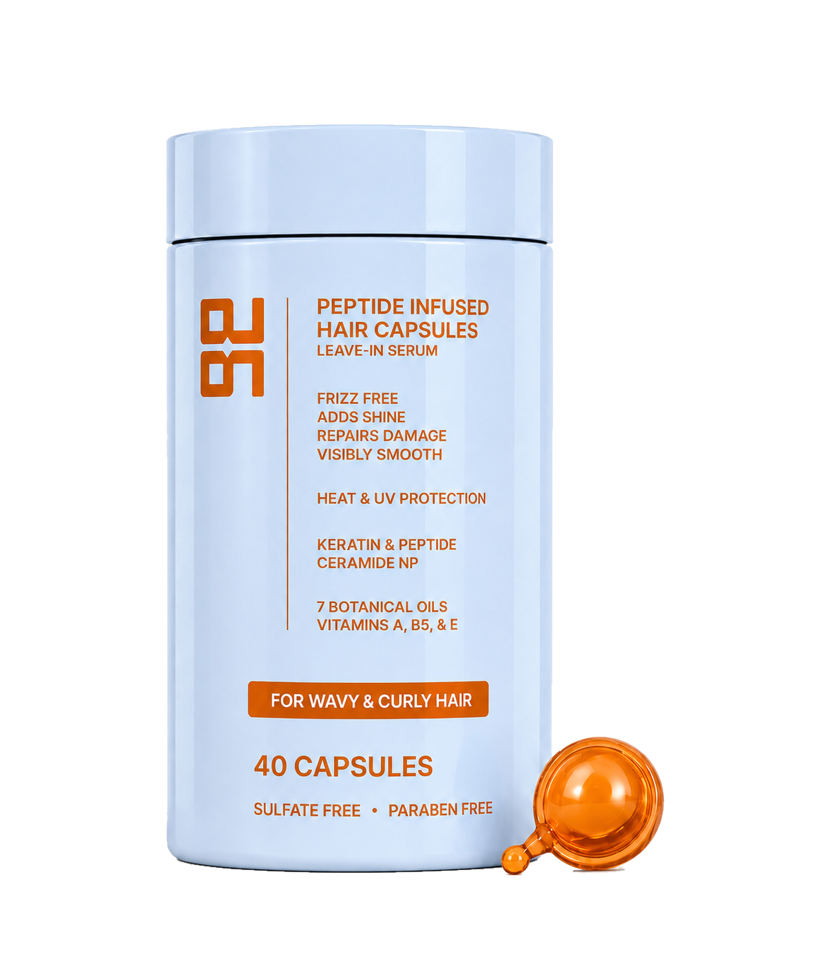 Get Glazy orange hair capsules bottle