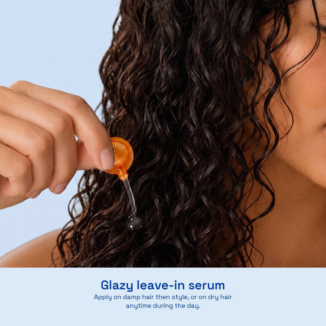 Get Glazy hair serum capsules for wavy and curly hair